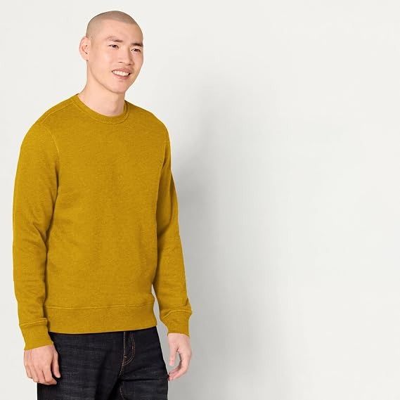 Mustard Yellow Crew Neck Sweater imagen 4